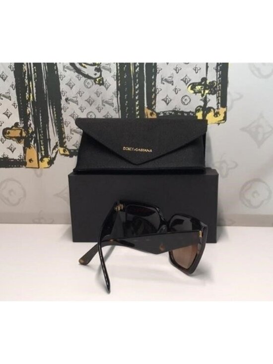 New Authentic Dolce & Gabbana DG4438 4536 Havana Square Sunglasses